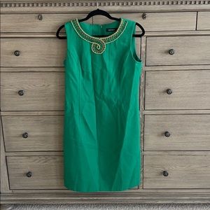 green dress!